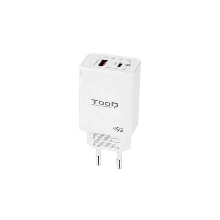 Cargador pared tooq doble usb - c +