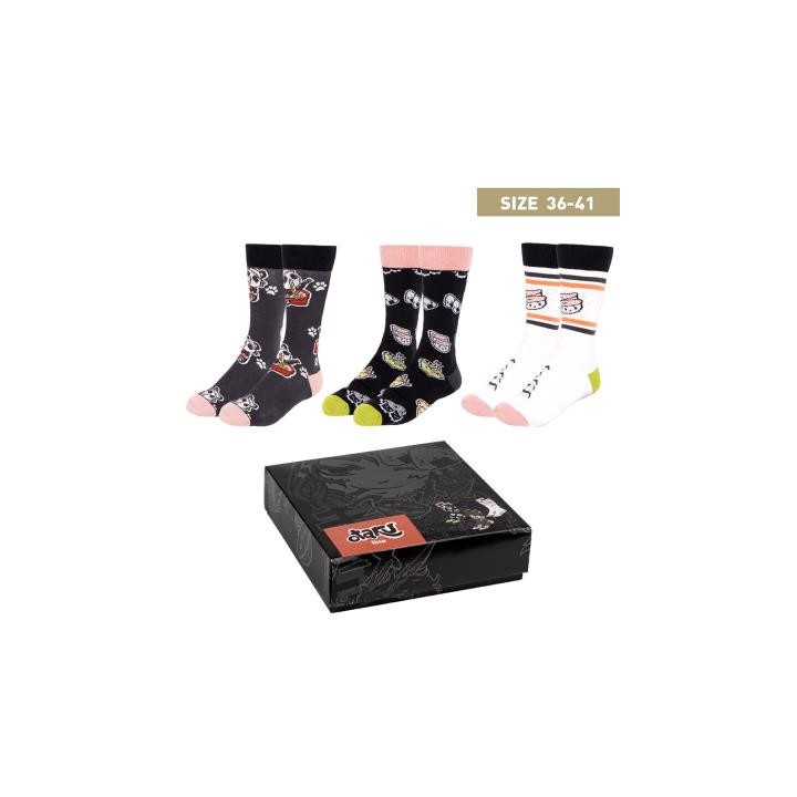 Pack calcetines 3 piezas otaku talla
