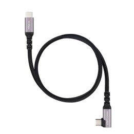 Cable nanocable usb - c 3.2 gen2 acodado 100w 1m