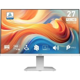 Monitor led 27 pulgadas msi mp273w e14a ips - fhd - dp - hdmi - d - sub - 144hz - 1ms - vesa 100x100 blanco