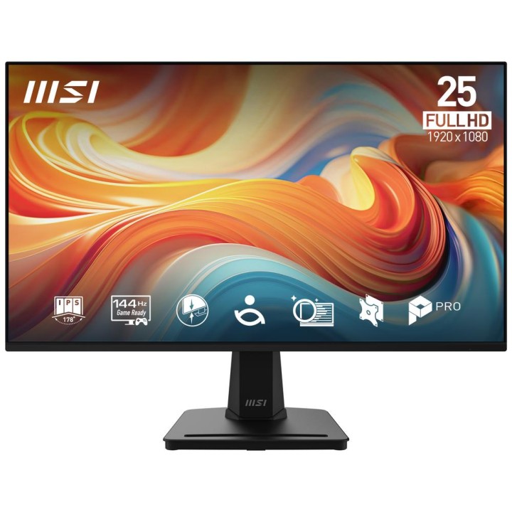 Monitor led 24.5 pulgadas msi mp251 e14l ips - fhd - dp - hdmi - vga - 144hz - 1ms - vesa 100x100