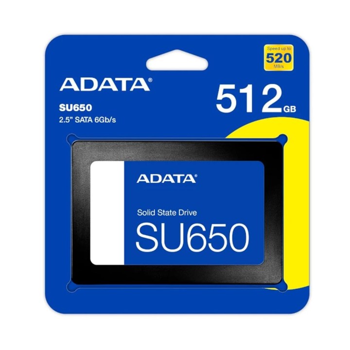 Disco duro interno solido ssd adata ultimate su650 512gb 2.5 pulgadas sata3