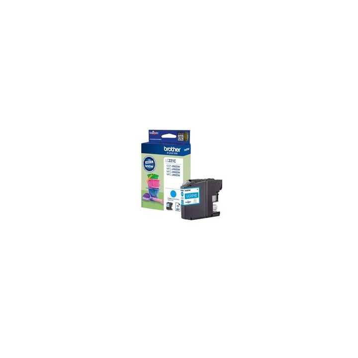 Cartucho tinta brother lc221c cian 260 paginas dcpj562dw - mfcj480dw - mfcj680dw