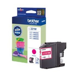 Cartucho tinta brother lc221m magenta 260 paginas dcpj562dw - mfcj480dw - mfcj680dw