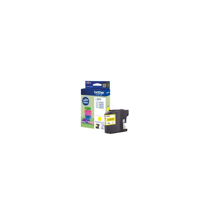 Cartucho tinta brother lc221y amarillo 260 paginas dcpj562dw - mfcj480dw - mfcj680dw
