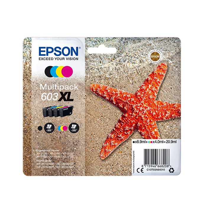 Multipack cartucho tinta epson 603xl c13t03a64020