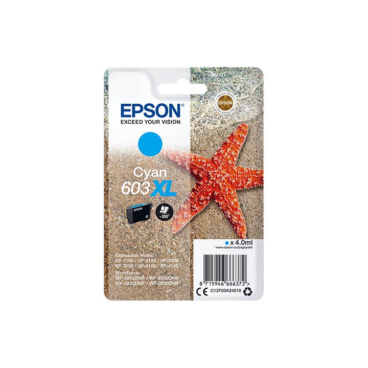 Cartucho tinta epson c13t03a24010 singlepack cian