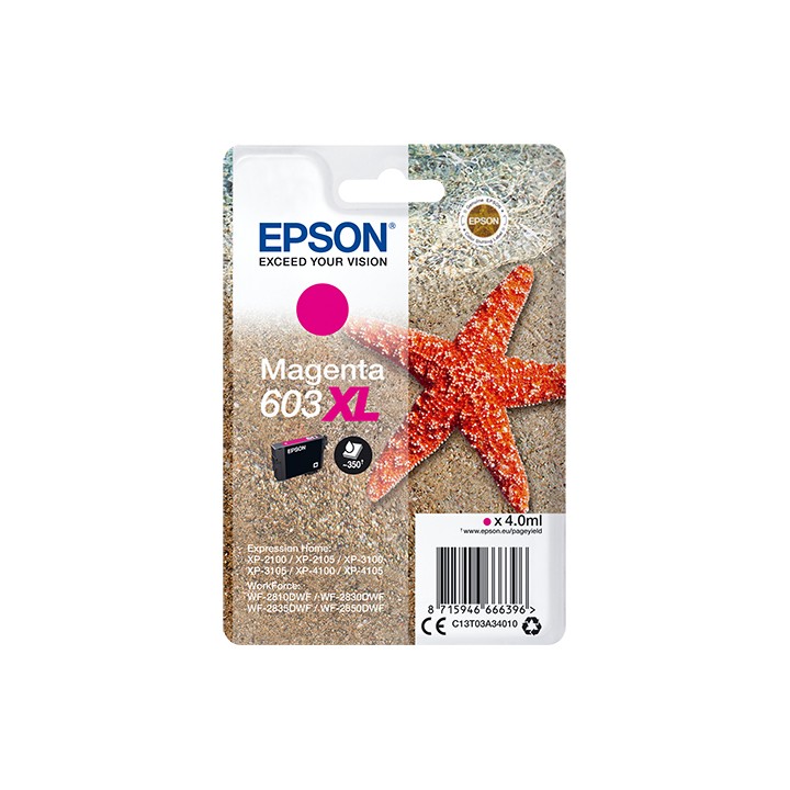Cartucho tinta epson c13t03a34010 singlepack magenta