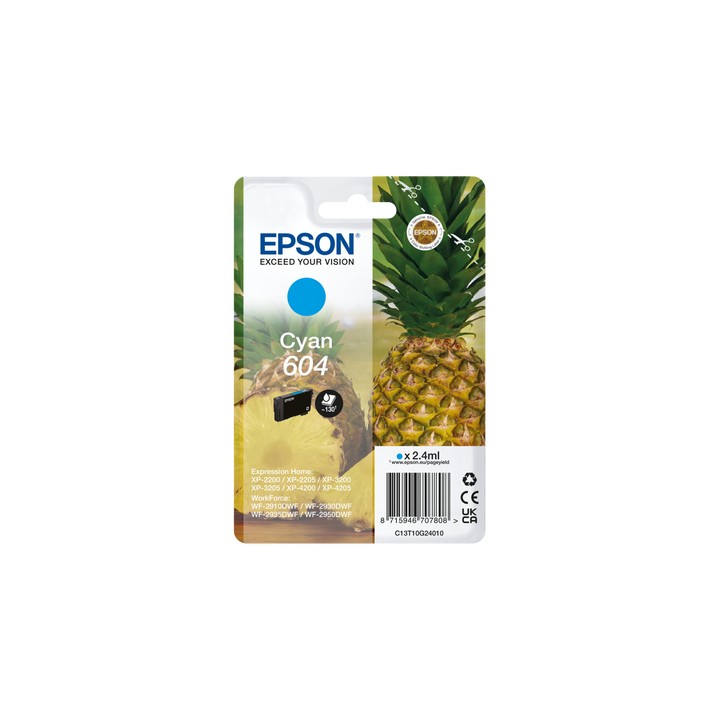 Cartucho epson 604 cian c13t10g24010 xp2200