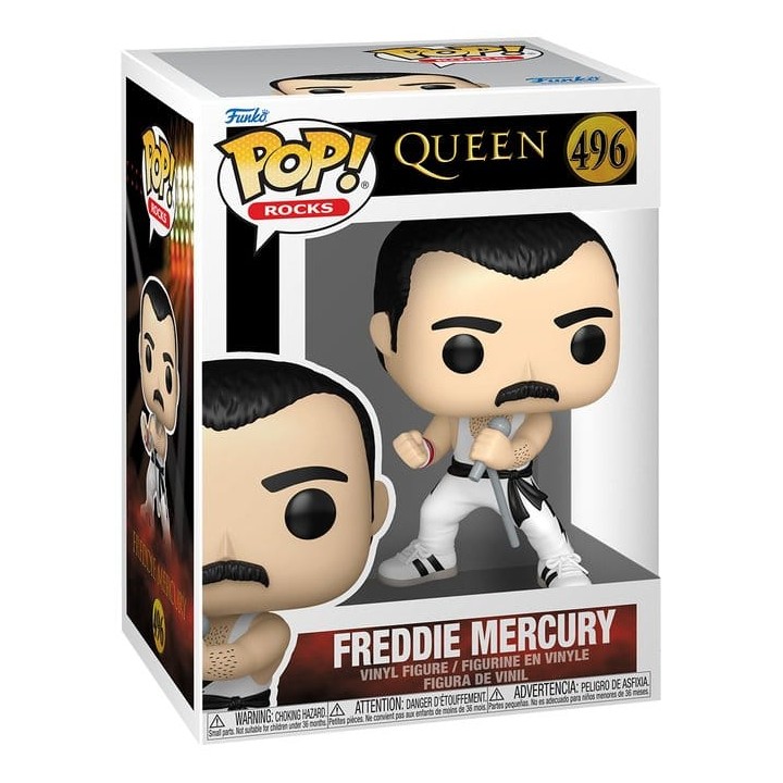 Funko pop rocks: queen - f. mercury (white singlet)