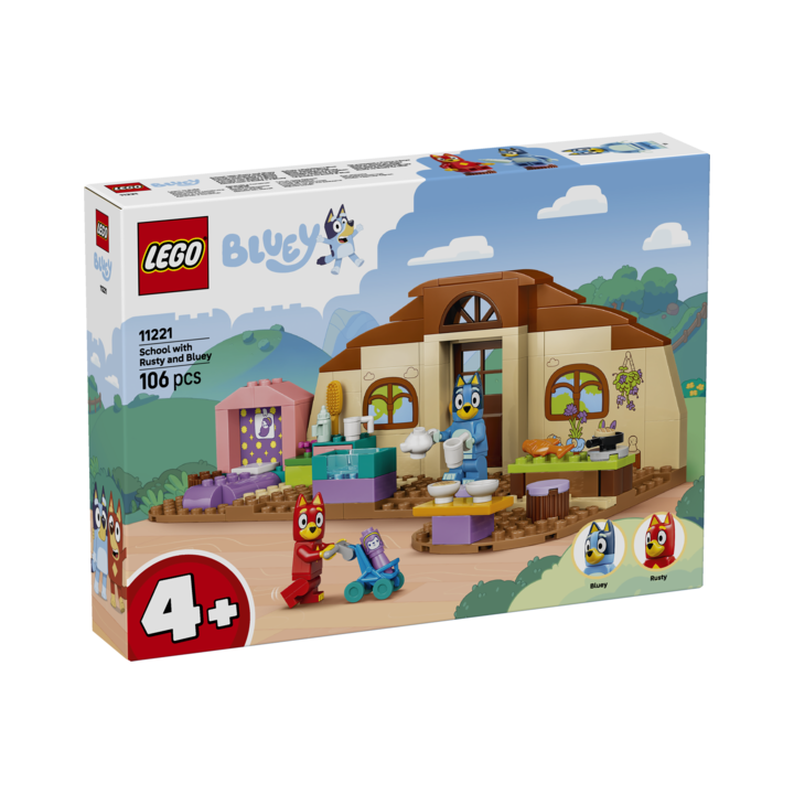 Lego escuela con rusty y bluey