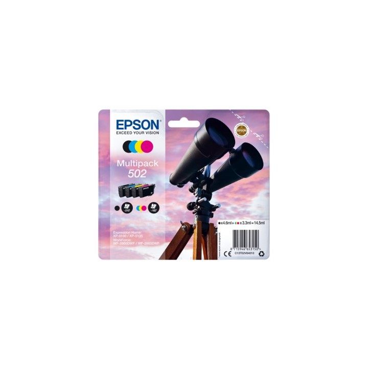 Multipack tinta epson 502 c13t02v64010 negro