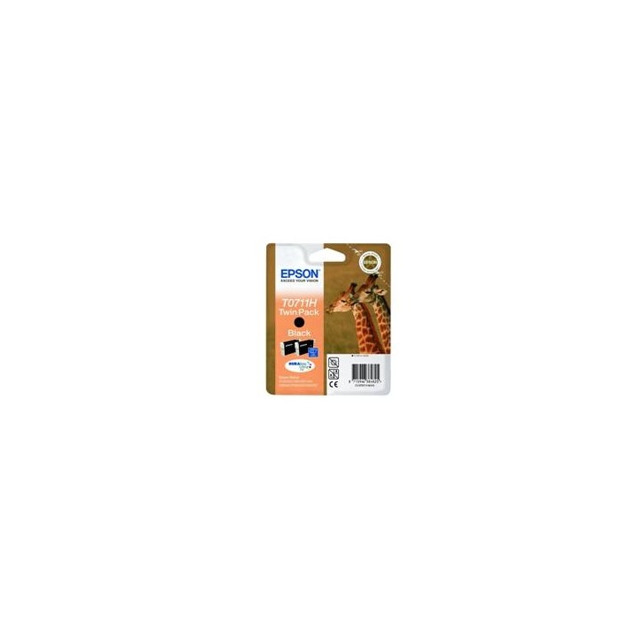Pack 2 tintas epson c13t07114h10 negro