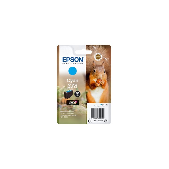 Cartucho tinta epson c13t37824010 singlepack cian