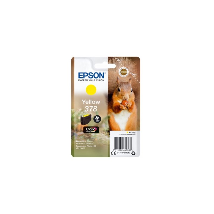 Cartucho tinta epson c13t37844010 singlepack amarillo