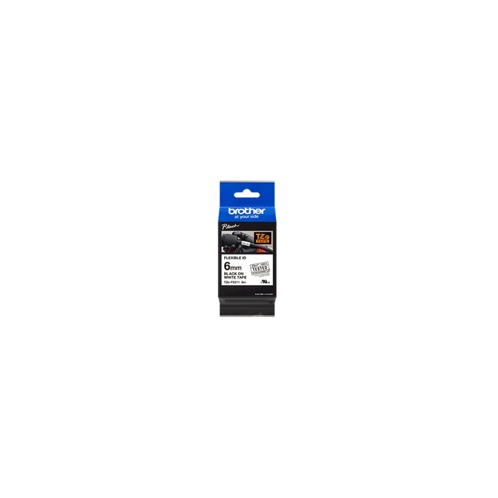 Cinta laminada brother tzefx211 texto negro