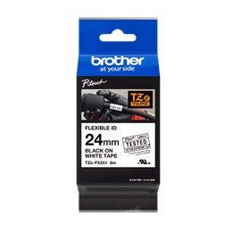 Cinta laminada brother tzefx251 texto negro