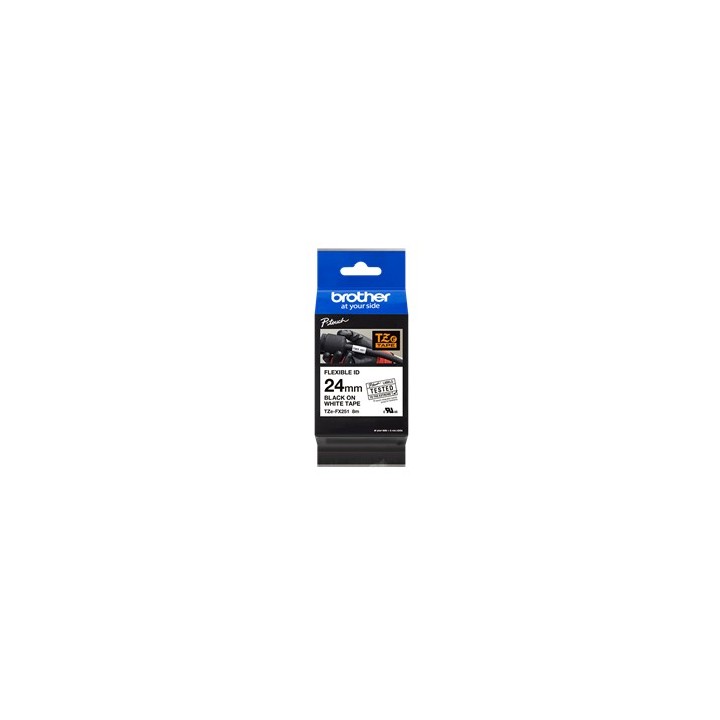 Cinta laminada brother tzefx251 texto negro