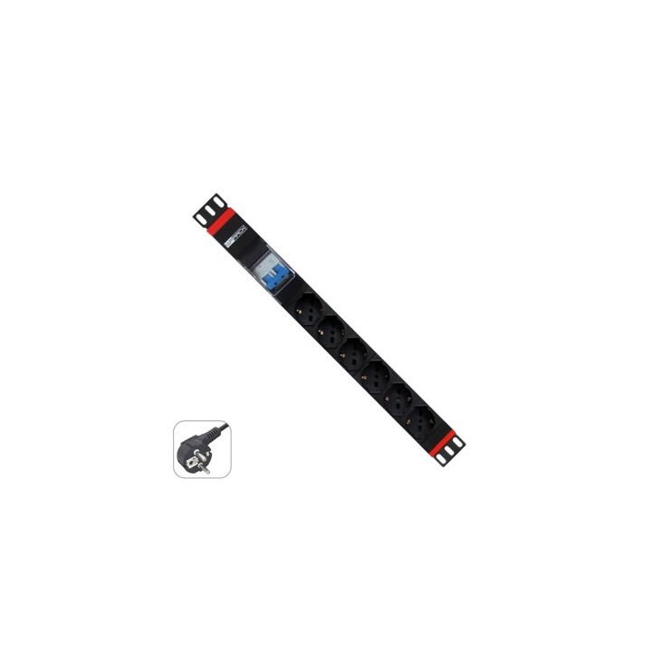 Regleta rack wp 1u 6 enchufes