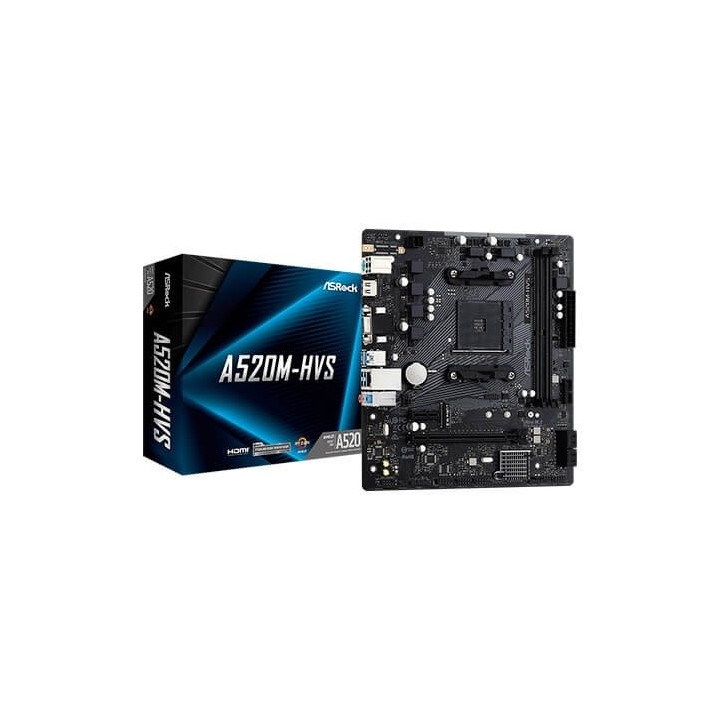Placa base asrock am4 a520m - hvs m - atx