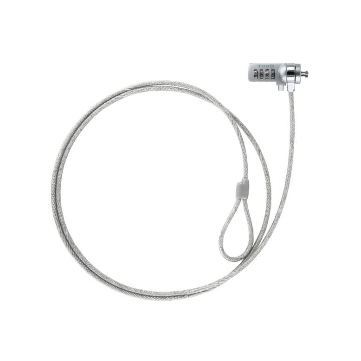 Cable seguridad tooq combinacion 1.5m ranura kensington