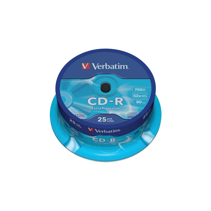 Verbatim cd - r 700mb 52x tarrina 25uds