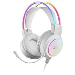 Auriculares mars gaming mhrgbw jack 3.5mm + usb con microfono compatibles con windows - ps4 - ps5 - xbox one - xbox series x - s