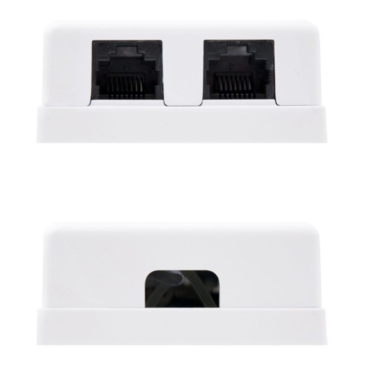 Roseta nanocable 2 tomas cat.6 utp