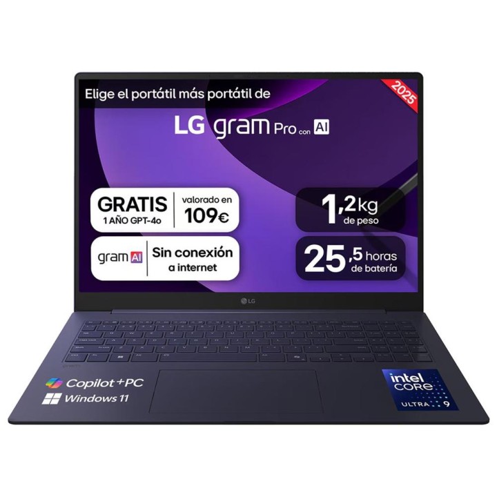 Portatil lg gram pro 16z90ts g intel
