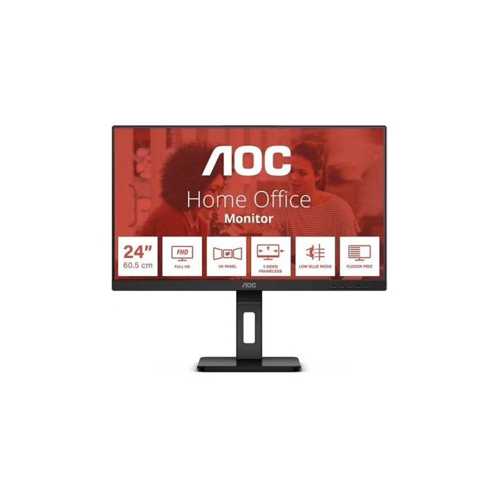 Monitor led 24 pulgadas aoc 24e3qaf negro