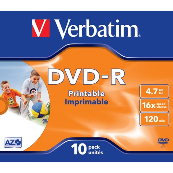 Verbatim dvd - r 4.7gb 16x tarrina 10uds
