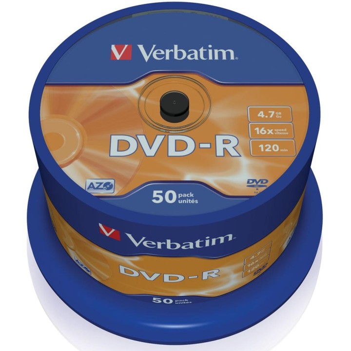 Verbatim dvd - r 4.7gb 16x tarrina 50