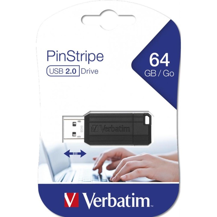 Memoria usb 2.0 verbatim pinstripe 64gb