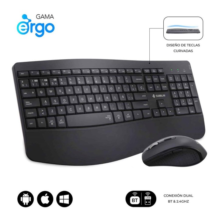 Teclado + raton subblim combo dual