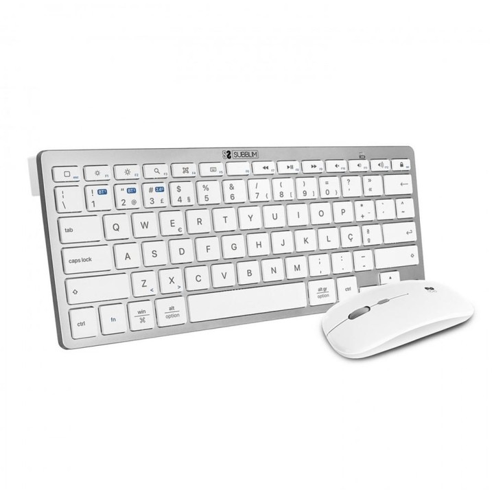 Teclado + raton subblim combo plata