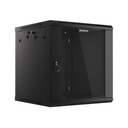 Armario rack phoenix 12u 600x600x640 auto - ensamblado 19'' hasta 60 kg negro