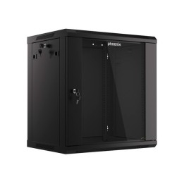 Armario rack phoenix 12u 600x450x640 auto - ensamblado 19'' hasta 60 kg negro