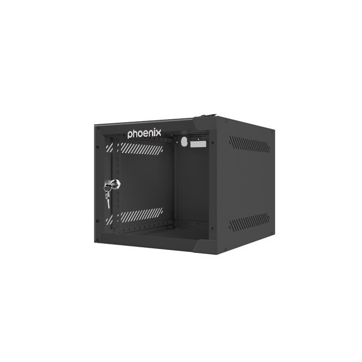 Armario rack phoenix 4u 280x310x247 mural 10'' hasta 20 kg negro