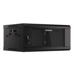 Armario rack phoenix 4u 600x450x279 auto - ensamblado 19'' hasta 60 kg negro