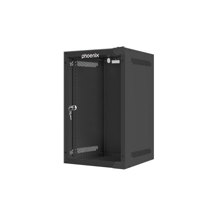Armario rack phoenix 9u 280x310x470 mural 10'' hasta 20 kg negro
