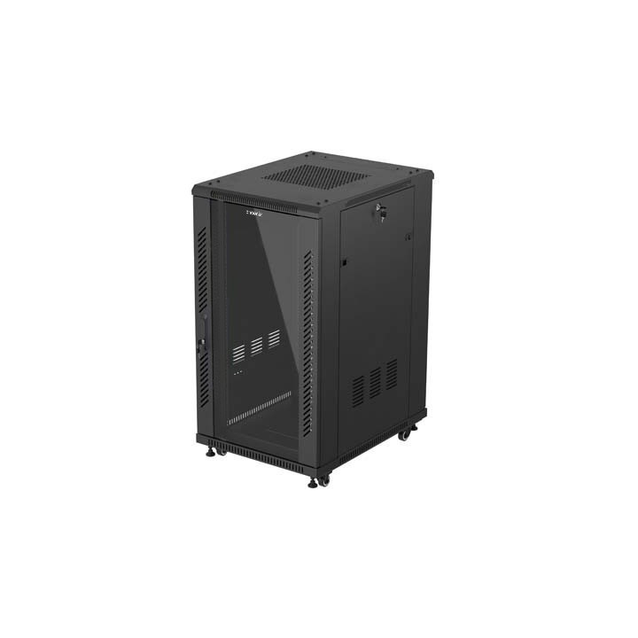Armario rack phoenix 22u 600x800 de pie servidor 19'' hasta 1000 kg negro