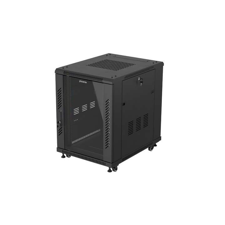 Armario rack phoenix 15u 600x800 servidor 19'' alta densidad negro