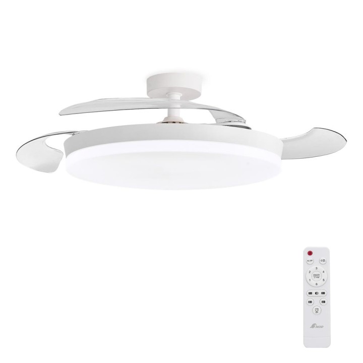 3nod - ventilador de techo con luz led concept ova motor dc 6 velocidades control remoto.
