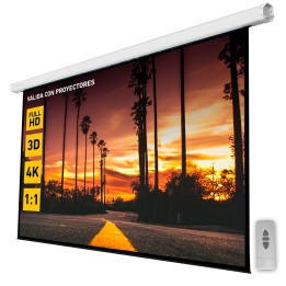 Pantalla electrica videoproyector pared y techo phoenix 112´´ ratio 1:1 - 4:3 - 16:9 2m x 2 m posicion ajustable - carcasa blanc