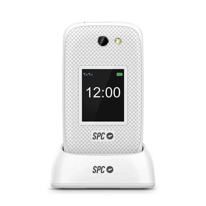 Telefono movil spc 2337n harmony 2 4g blanco tipo tapa - dual sim - 2.8 pulgadas - micro sd - bluetooth + dock