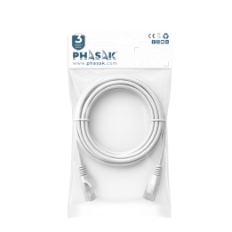 Cable red phasak latiguillo rj45 utp cat6 0.25m gris 25cm phk 1652
