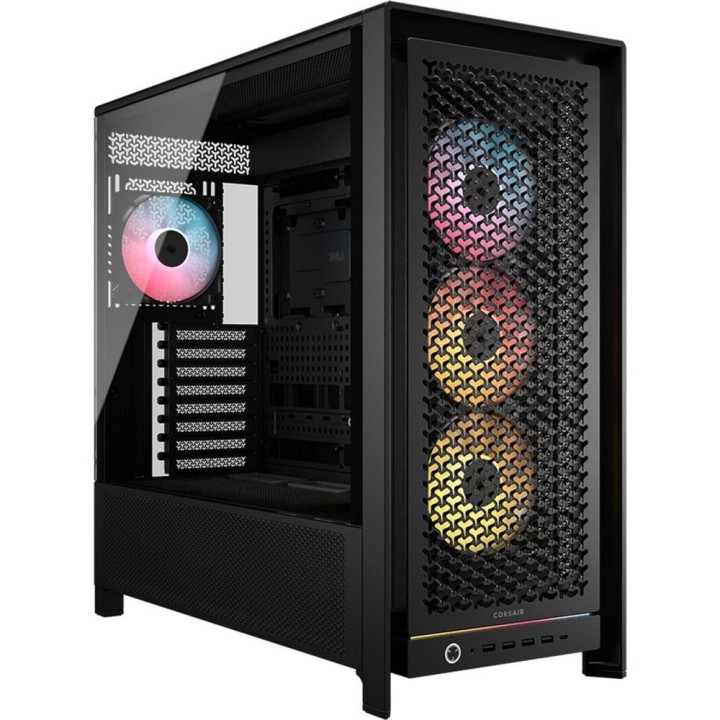 Caja ordenador gaming corsair frame 5000d rs atx argb cristal templado negra