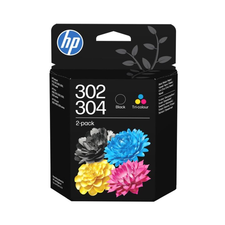 Pack cartucho tinta hp 302 - 304 tricolor - negro