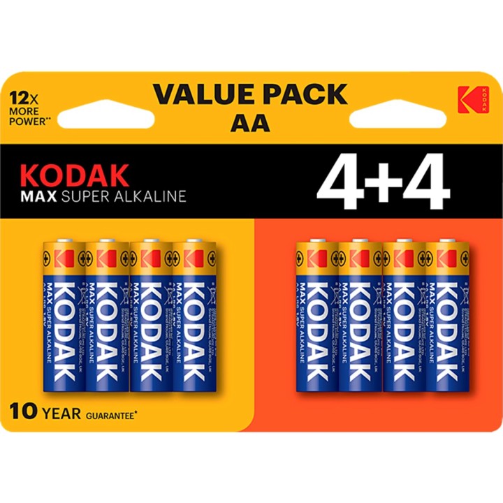 Blister pilas kodak alcalina max aa