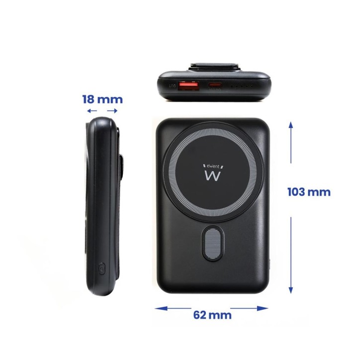 Powerbank ewent ew1162 wireless magsafe 10000mah